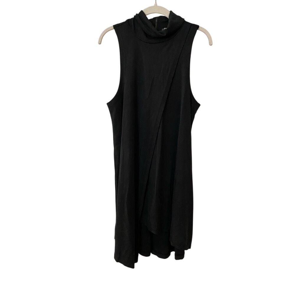 We The Free Asymmetric Dress S Small Black Sleeveless Modal Boho Free People EUC